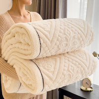 HKM-606739 Double-Sided Carved Velvet Blanket - Thick Polyester Fiber in Various Sizes and Colors