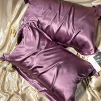 HKM-606739 Double-Sided Mulberry Silk Pillowcase - Solid Color, Various Sizes and Shades Available