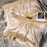 HKM-606739 Double-Sided Mulberry Silk Pillowcase - Solid Color, Various Sizes and Shades Available