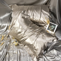 HKM-606739 Double-Sided Mulberry Silk Pillowcase - Solid Color, Various Sizes and Shades Available