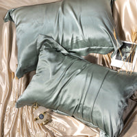 HKM-606739 Double-Sided Mulberry Silk Pillowcase - Solid Color, Various Sizes and Shades Available