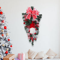 HKM-606867 Christmas Door Hanging Bow Tree Wall Decoration Garland in Two Styles