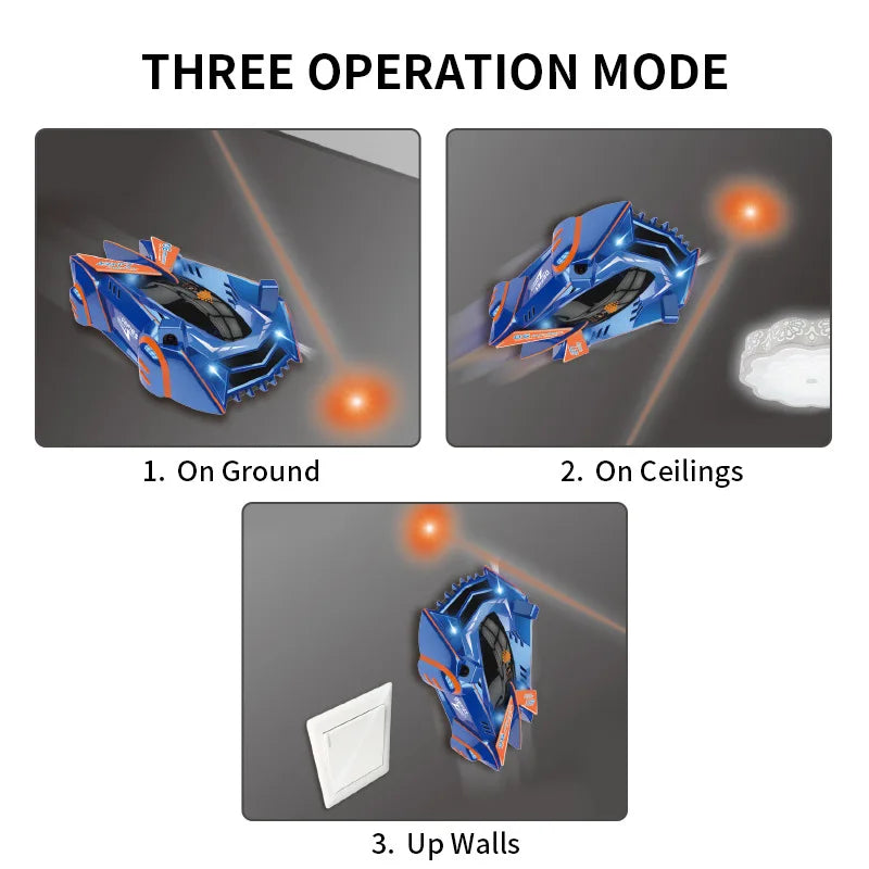 HKM-606995 Laser Infrared Follow Control Wall Climbing Remote Control Car for Indoor and Outdoor Play, 6-Channel Stunt Vehicle, Ages 5+