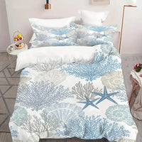 HKM-607059 Starfish Pattern Modern Duvet Cover Set in Multiple Sizes