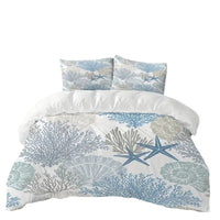 HKM-607059 Starfish Pattern Modern Duvet Cover Set in Multiple Sizes