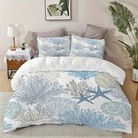 HKM-607059 Starfish Pattern Modern Duvet Cover Set in Multiple Sizes