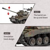 HKM-607315 Heavy Tank Building Block Set with Military Figures - Educational Construction Toy for Ages 6 and Up