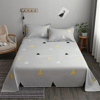 HKM-607507 Washed Cotton Bed Sheets for Student Hostels in Multiple Sizes