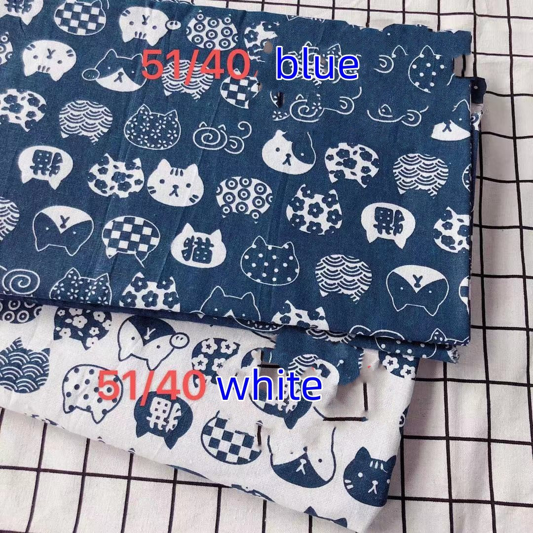HKM-607571 Animal Print Terylene Canvas Linen Fabric - 10m Roll, 55% Linen, 45% Cotton, 150cm Wide