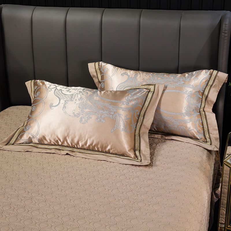 HKM-607571 Cotton Satin Jacquard Pillowcase Set - 2 Pieces, 48cm x 74cm
