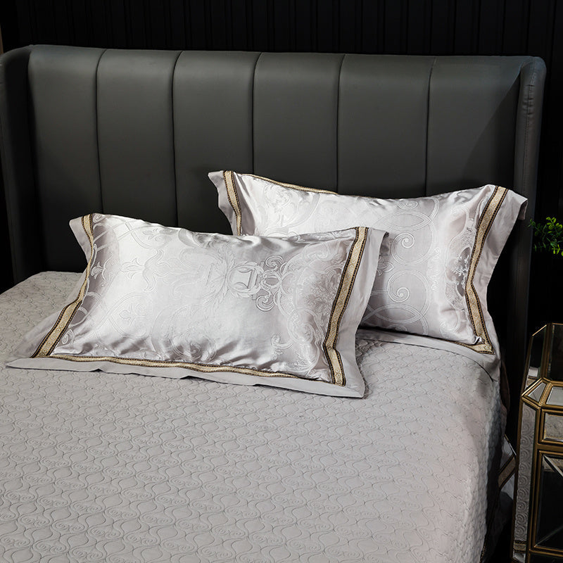 HKM-607571 Cotton Satin Jacquard Pillowcase Set - 2 Pieces, 48cm x 74cm