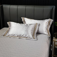 HKM-607571 Cotton Satin Jacquard Pillowcase Set - 2 Pieces, 48cm x 74cm