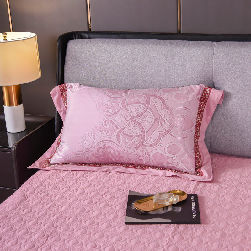 HKM-607571 Cotton Satin Jacquard Pillowcase Set - 2 Pieces, 48cm x 74cm