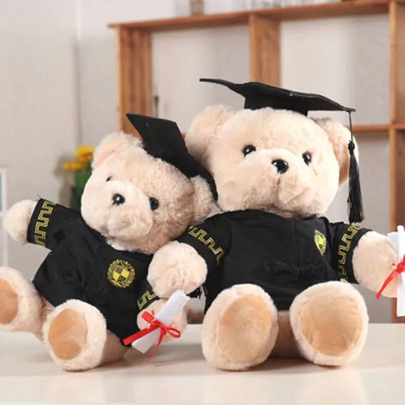 KTX-607571 Custom Graduation Teddy Bear Plush Toy - 25cm Soft Stuffed Animal for Kids