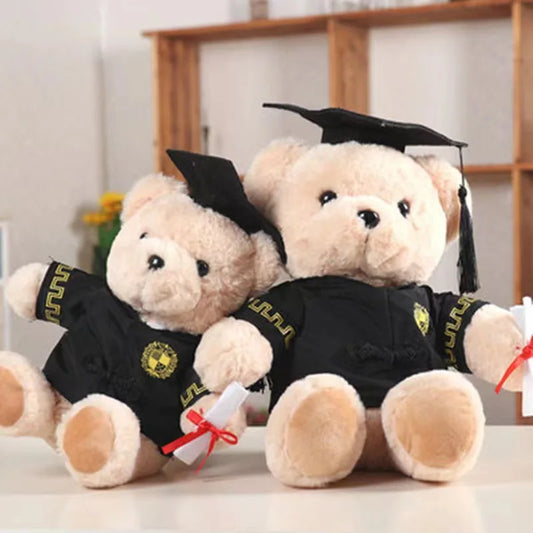 KTX-607571 Custom Graduation Teddy Bear Plush Toy - 25cm Soft Stuffed Animal for Kids