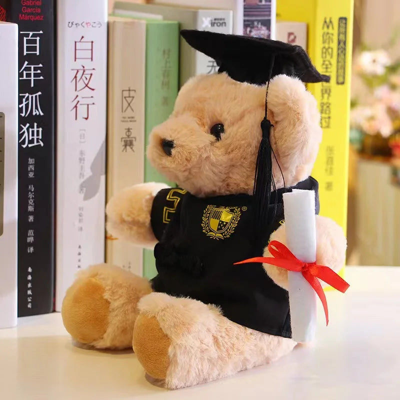 KTX-607571 Custom Graduation Teddy Bear Plush Toy - 25cm Soft Stuffed Animal for Kids