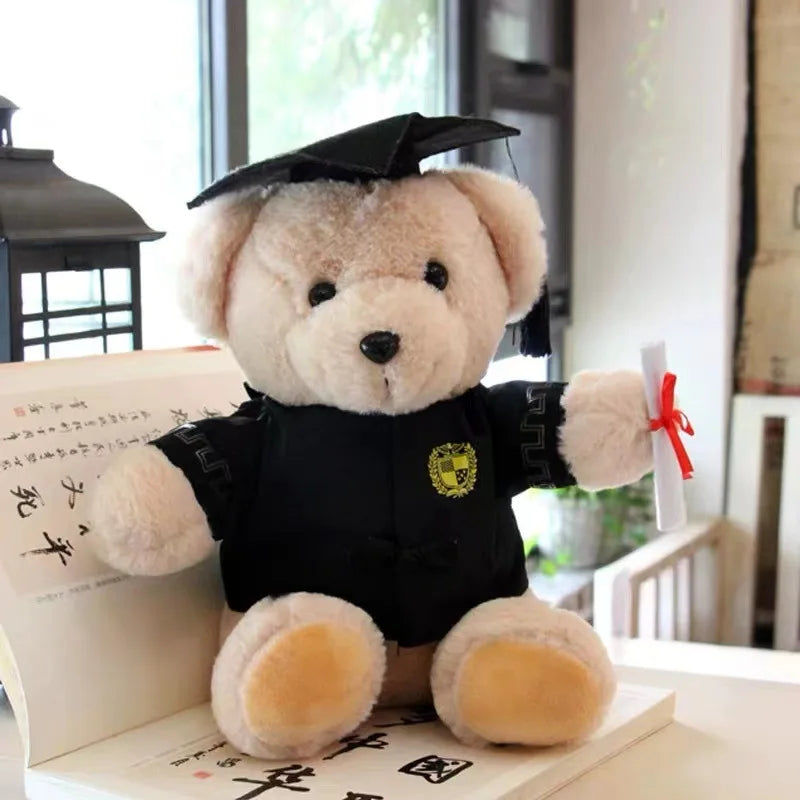 KTX-607571 Custom Graduation Teddy Bear Plush Toy - 25cm Soft Stuffed Animal for Kids