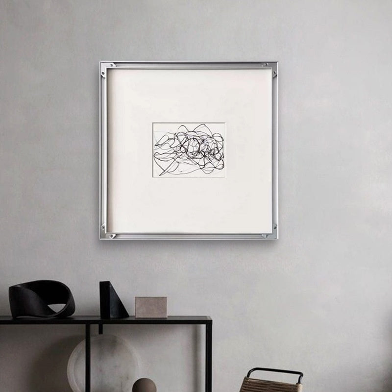 HKM-607827 Modern Abstract Black and White Decorative Canvas Painting - Multiple Sizes Available