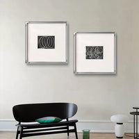 HKM-607827 Modern Abstract Black and White Decorative Canvas Painting - Multiple Sizes Available