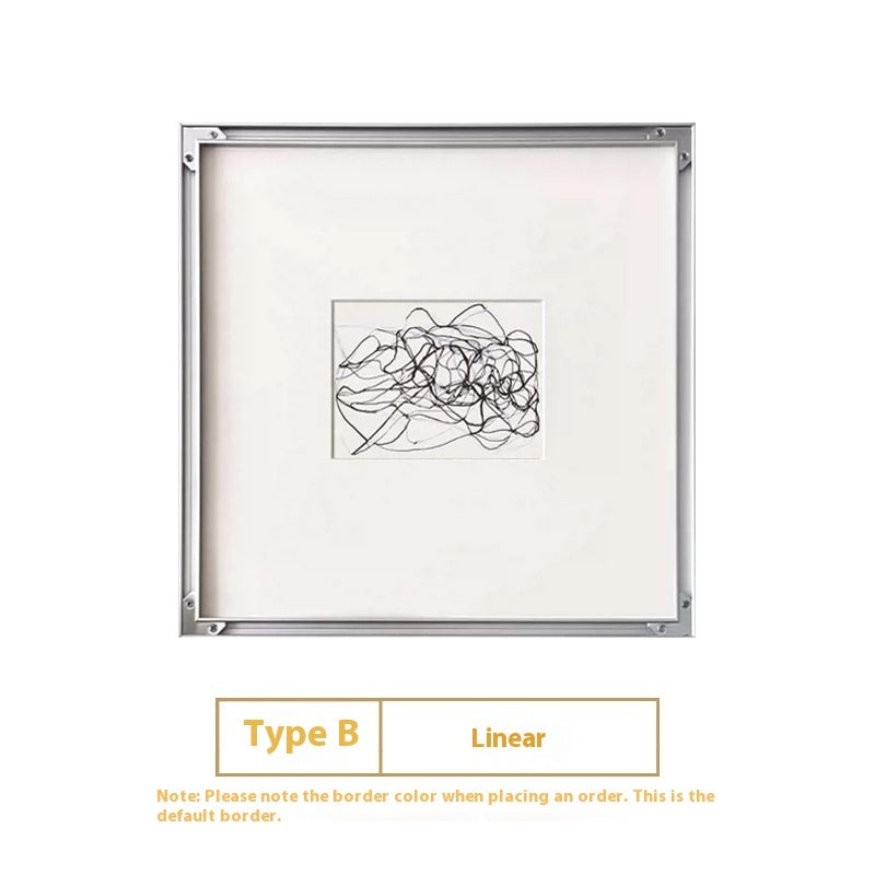 HKM-607827 Modern Abstract Black and White Decorative Canvas Painting - Multiple Sizes Available