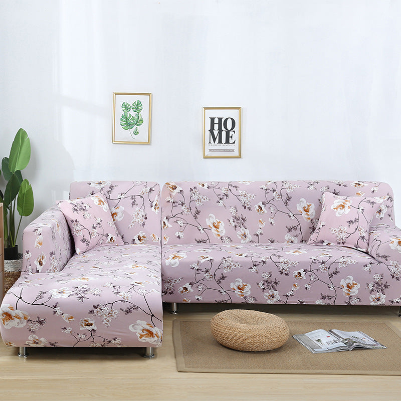 HKM-608211 Fashionable Stretch Print Sofa Cover - Polyester Fiber, Multiple Sizes Available