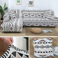 HKM-608211 Fashionable Stretch Print Sofa Cover - Polyester Fiber, Multiple Sizes Available