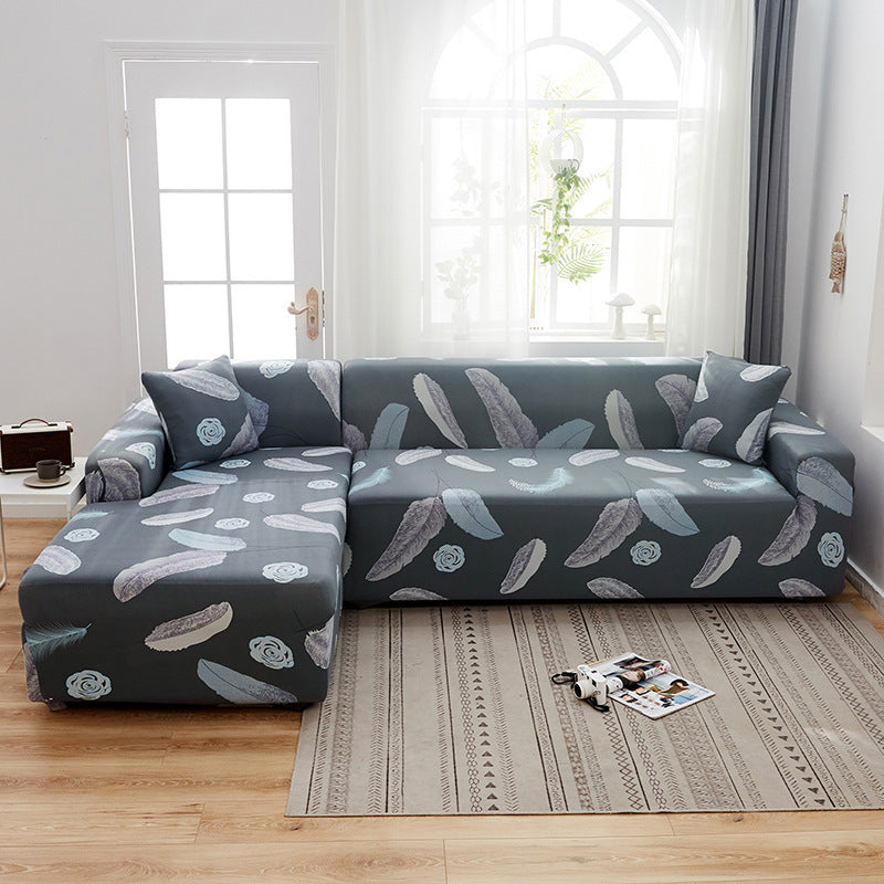 HKM-608211 Fashionable Stretch Print Sofa Cover - Polyester Fiber, Multiple Sizes Available