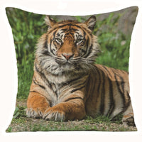 HKM-608275 Animal Print Linen Cushion Cover 45x45cm - European Classical Style