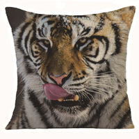 HKM-608275 Animal Print Linen Cushion Cover 45x45cm - European Classical Style