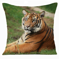 HKM-608275 Animal Print Linen Cushion Cover 45x45cm - European Classical Style