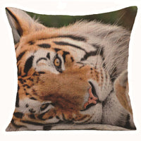 HKM-608275 Animal Print Linen Cushion Cover 45x45cm - European Classical Style