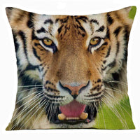 HKM-608275 Animal Print Linen Cushion Cover 45x45cm - European Classical Style