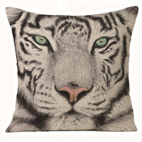 HKM-608275 Animal Print Linen Cushion Cover 45x45cm - European Classical Style