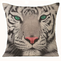 HKM-608275 Animal Print Linen Cushion Cover 45x45cm - European Classical Style