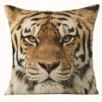HKM-608275 Animal Print Linen Cushion Cover 45x45cm - European Classical Style