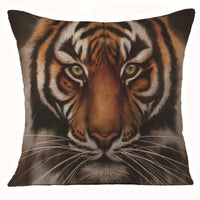 HKM-608275 Animal Print Linen Cushion Cover 45x45cm - European Classical Style