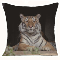 HKM-608275 Animal Print Linen Cushion Cover 45x45cm - European Classical Style