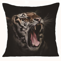 HKM-608275 Animal Print Linen Cushion Cover 45x45cm - European Classical Style