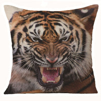 HKM-608275 Animal Print Linen Cushion Cover 45x45cm - European Classical Style