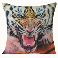 HKM-608275 Animal Print Linen Cushion Cover 45x45cm - European Classical Style