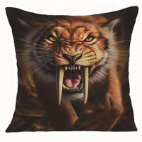 HKM-608275 Animal Print Linen Cushion Cover 45x45cm - European Classical Style