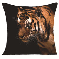 HKM-608275 Animal Print Linen Cushion Cover 45x45cm - European Classical Style