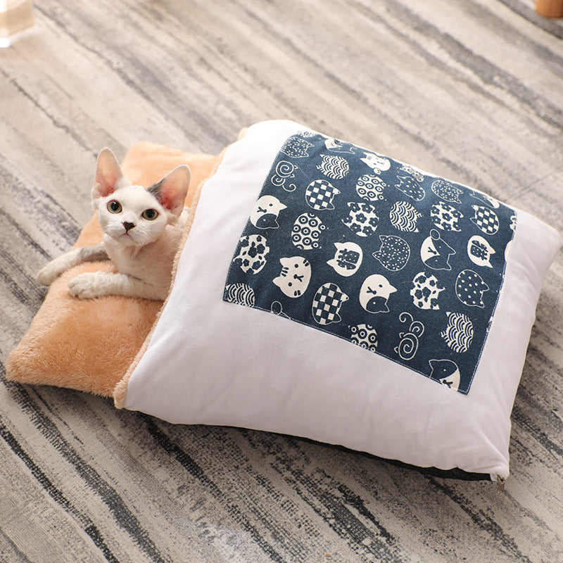 HKM-608275 Cat Litter Winter Warm Cat Closed Removable And Washable Quilt