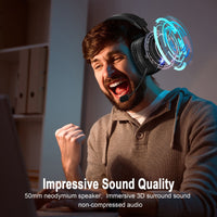 HKM-608403 Dual-Mode Over-Ear Bluetooth Headphones with Wireless Microphone for Gaming PCs and PS5