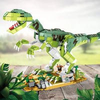 HKM-608467 Jurassic Dinosaur Assembly Block Set - Velociraptor Model Building Toy for Ages 6 and Up
