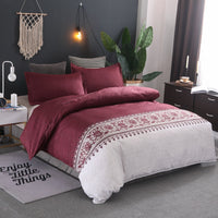 HKM-608659 Personalized Polyester Bedding Set with Duvet Covers and Pillowcases in Multiple Sizes
