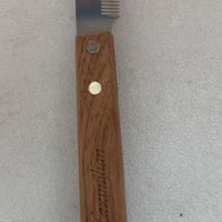 HKM-608659 Wooden Handle Comb for Grooming Terrier Dogs with Stainless Steel Plucking Knife