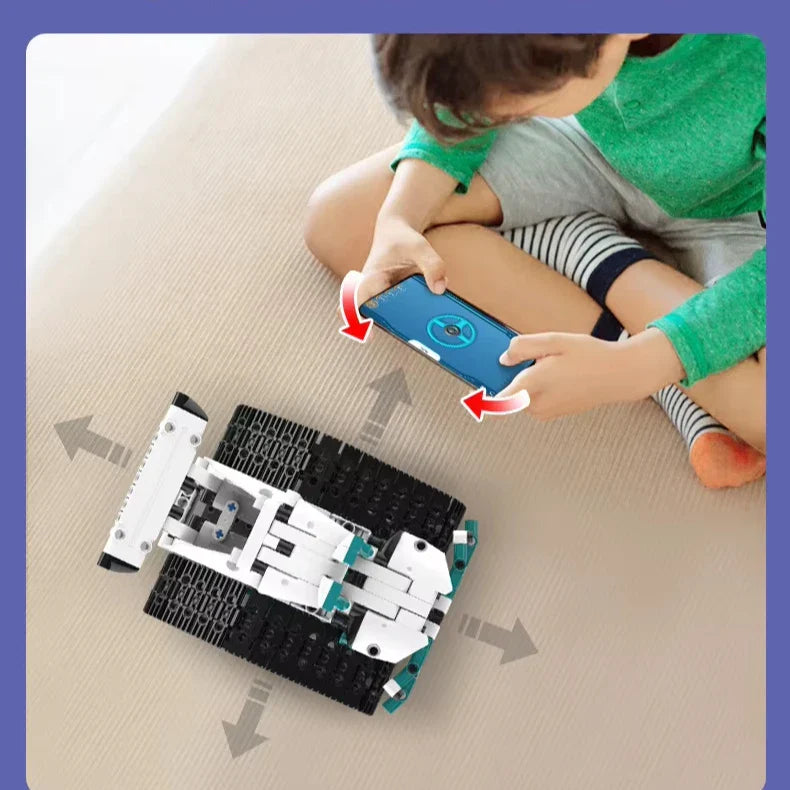 KTX-608723 Children's Educational Programming Robot Building Blocks Set - 612pcs Remote Control Construction Toy