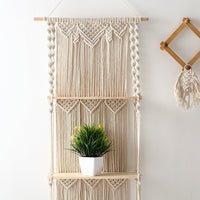 HKM-608723 Hand-Woven Cotton Cord Decoration with Stripes - Modern Style, Ben White, 44 x 140 cm