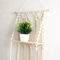 HKM-608723 Hand-Woven Cotton Cord Decoration with Stripes - Modern Style, Ben White, 44 x 140 cm